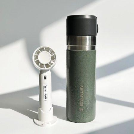 센트포유 미니핸디선풍기+스탠리 고진공슬림보틀세트 F3 #2