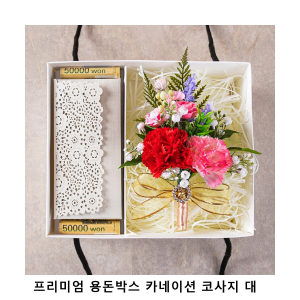 위크앤드 프리미엄 용돈박스 카네이션 코사지 대