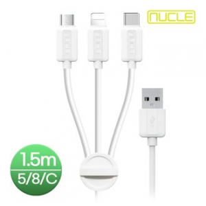 뉴클  데이터 충전 케이블 3in1 USB-A 1.5m