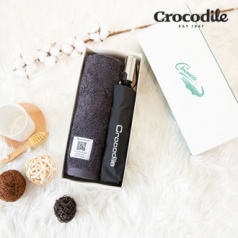 크로커다일 3단 자동 하이엔드고정 우산 + 크로커다일 유로피언 수건 우산타올세트