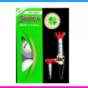 스릭슨 소프트 필 3구 볼마커 자석티세트 (2pc) 스릭슨 골프공 3구 선물세트 볼마커 자석티세트 스릭슨 골프공
