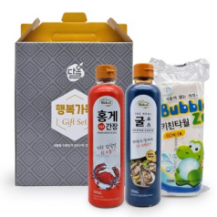 다올 기프트세트 행복1호 (홍게간장+굴소스+롤키친타올)