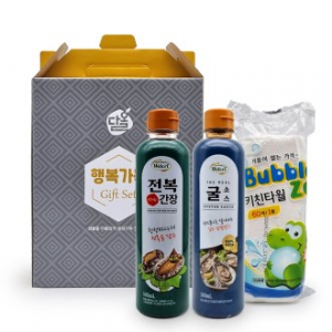다올 기프트세트 행복2호 (전복간장+굴소스+롤키친타올)