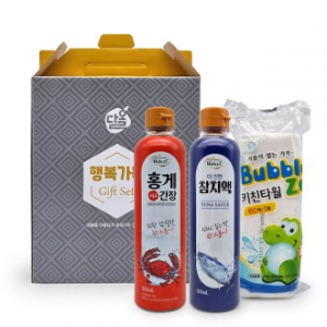 다올 기프트세트 행복3호 (홍게간장+참치액+롤키친타올)