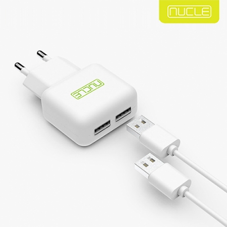 뉴클 2.1A 2포트 가정용 충전기 (케이블미포함) #2