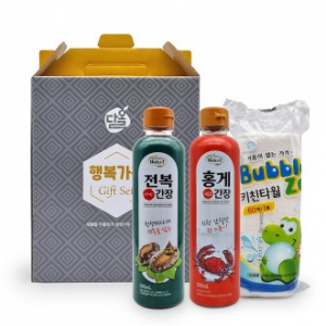 다올 기프트세트 행복5호 (홍게간장+전복간장+롤키친타올)