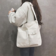 더블 포켓 데일리 캔버스 가방