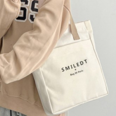스마일 미디엄 캔버스 에코백