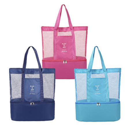 C089 건습분리형 수영가방 보냉백 빅사이즈 가방 빅백 메쉬가방 피크닉 물놀이 보온 보냉가방 인쇄 주문제작 답례품 #2