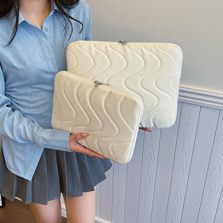 AN086 패션 퀄팅 엠보 노트북 파우치노트북가방 서류 가방 인쇄 주문제작 기념품 태블릿 파우치 답례품 #3