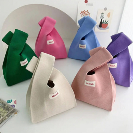 스트랩 파스텔 손가방 니트백 #2