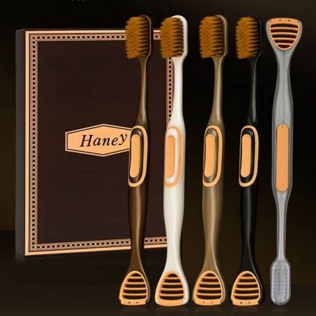 딥클린 일체형 혀클리너 칫솔 5개입 세트 #2