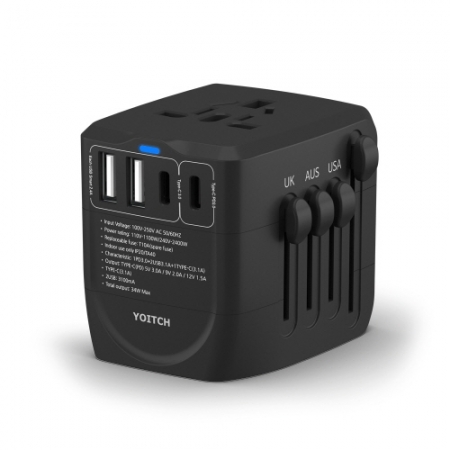 [요이치] 유니티 4포트 해외전용 고속충전 어댑터 34W #3