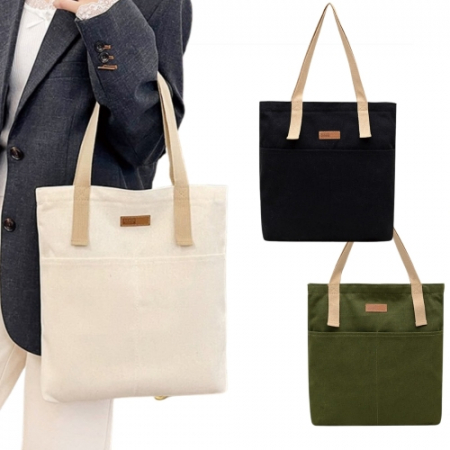 다온 투포켓 지퍼에코백 캔버스에코백 캔버스백 #2