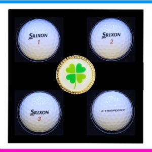 스릭슨 트라이 스피드  4구 볼마커세트 (3pc) 스릭슨 트라이스피드 4구 볼마커세트 스릭슨 골프공 4구 볼마커 선물세트 골프공 4구세트