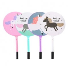 유니콘 볼펜 부채 팬시 미니부채