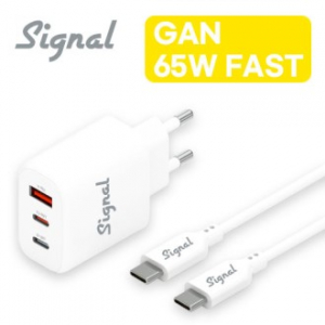 Signal GAN PD 65W 초고속 가정용 충전기 CTOC 1.2M 케이블 포함