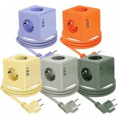 티메코 SF02 SF코팅 큐브 디자인 멀티탭 고용량 USB C타입 케이블형 1.8m