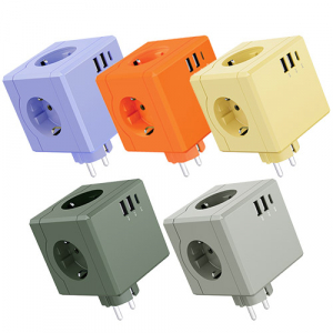 티메코 SF01 SF코팅 큐브 디자인 멀티탭 고용량 USB C타입 포트 멀티 콘센트