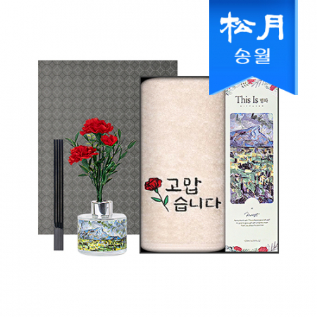 가정의달 명화 디퓨저 카네이션 타올 선물세트(디퓨저120ml1+러브유1) #2