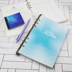 간지스 만년 클리어 반투명 PP 6공 시스템 다이어리