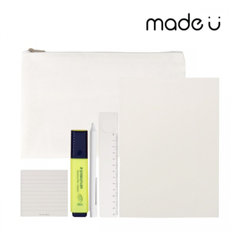 에브리데이 웰컴키트 기성노트 파우치형 D타입 노트, 볼펜, 포스트잇, 자, 형광펜, 파우치 #2