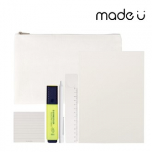 에브리데이 웰컴키트 기성노트 파우치형 D타입 노트, 볼펜, 포스트잇, 자, 형광펜, 파우치