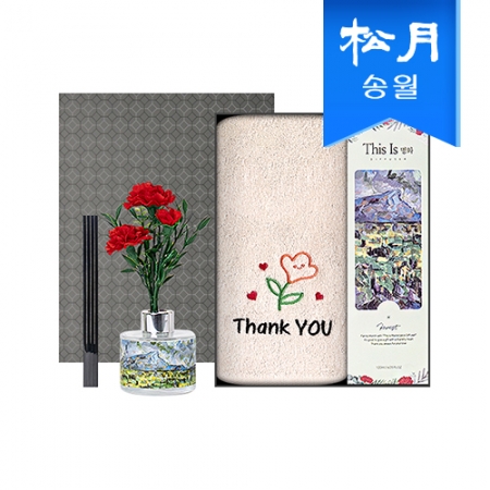 가정의달 명화 디퓨저 카네이션 타올 선물세트(디퓨저120ml1+땡큐플라워1) #2