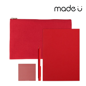 에브리데이 웰컴키트 기성노트 파우치형 A타입 노트, 볼펜, 포스트잇, 파우치