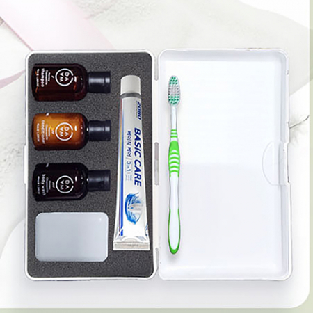 더조은 여행용5종세트 13-A1호, 2080 50g 치약 + 칫솔 (선택가능) + DAMA 다마 샴푸+린스+바디 + 비누(비누곽포함) #4