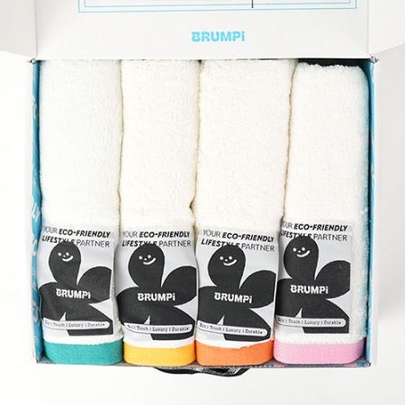 브룸피 프리미엄 뱀부 타올 기프트 세트 220g 40수 수건 화이트 타월 4개입 #2
