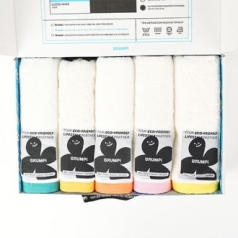 브룸피 프리미엄 뱀부 타올 기프트 세트 220g 40수 수건 화이트 타월 5개입