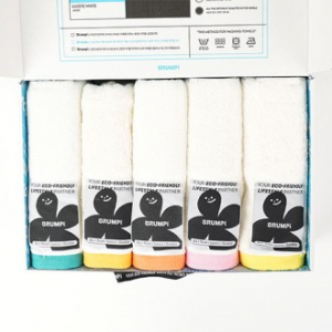 브룸피 프리미엄 뱀부 타올 기프트 세트 220g 40수 수건 화이트 타월 5개입