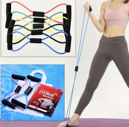 신신파프 신신제약 신신파스5매 + 스트레칭 밴드 튜빙밴드 근력밴드 요가밴드/ 필라테스  안마기 마사지기 / 지압 마사지 운동 줄넘기/ 건강용품 선물세트 #2