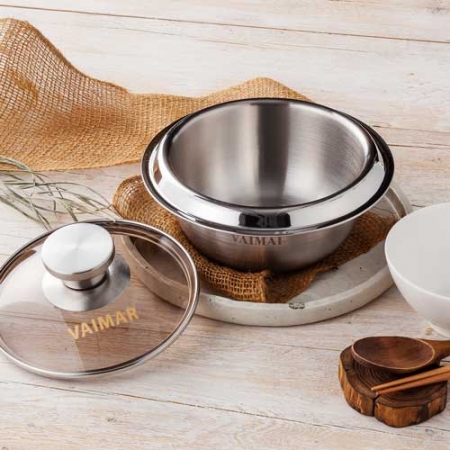 바이마르 히든쉐프 IH스텐 통삼중 가마솥 (16cm) (1~2인용) #2
