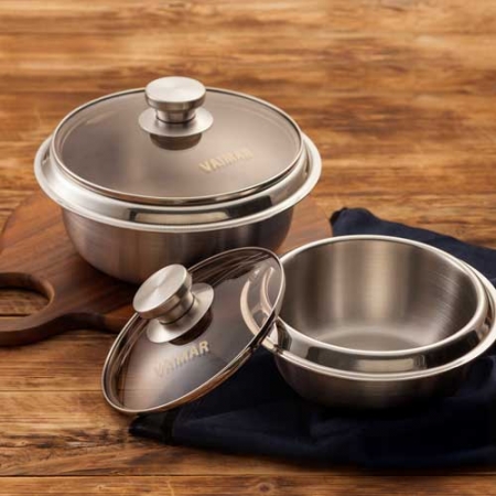 바이마르 히든쉐프 IH스텐 통삼중 가마솥 (18cm) (2~3인용) #2