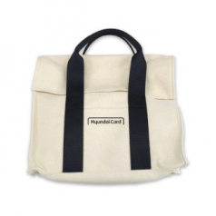 멀티 블랙라인 고급 에코백