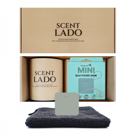 센트라도 미니 송월 주방 타올, 수건 + 초미니 보조배터리 세트 #3