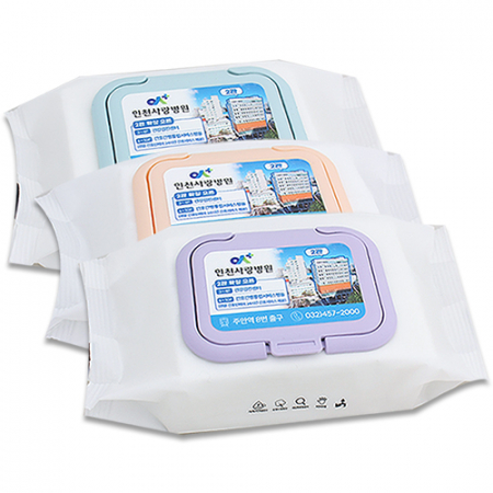 무광화이트 칼라캡형 물티슈 40매 #2