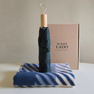 센트라도 패턴 담요+3단 양우산 세트