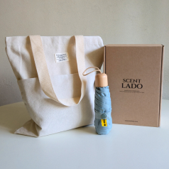 센트라도 캡슐우드 5단 우양산+에코백 세트