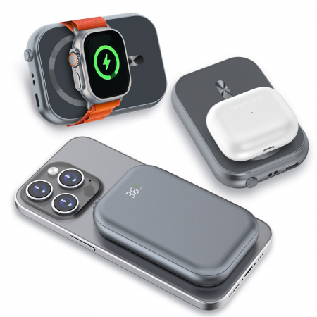 UM2 아이폰 애플워치 에어팟 프로 3in1 맥세이프 20W C타입 PD고속 충전 보조배터리 10000mAh MF10K #2