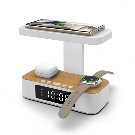 애플 갤럭시 워치 에어팟 버즈 올인원 시계 무드등 고속무선충전기 5IN1FL #3