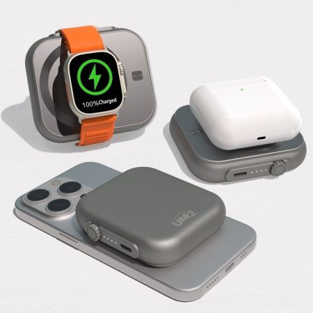 UM2 맥세이프 보조배터리 아이폰 애플워치 에어팟 갤럭시 미니 고속 5000mAh PD20W UMPB-MF3in1 #2
