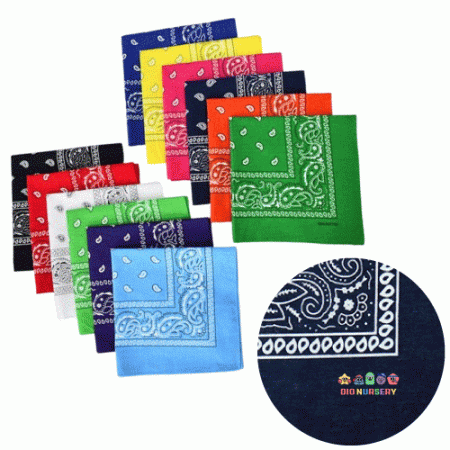 페이즐리 반다나 손수건 스카프 54cm 대형 #3