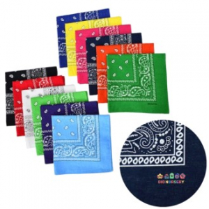 페이즐리 반다나 손수건 스카프 54cm 대형