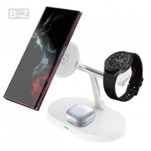 비즈 W310 3in1 맥세이프 고속 무선충전기 삼성갤럭시 워치 버즈