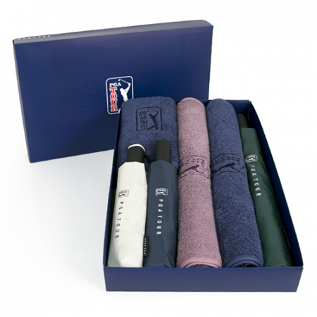 PGA 2단자동+3단완전자동 세이프티+3단수동 암막 우양산+190g 타올 3P 세트 대형 #2