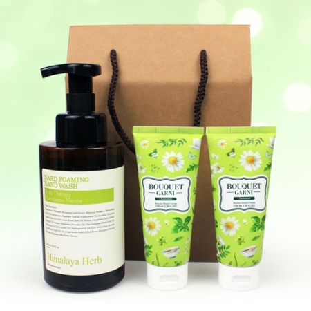나드 포밍 핸드워시 + 부케가르니 케모마일 핸드크림 100ml 2개+끈케이스 #2
