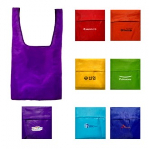 접이식 장바구니  무지 포켓가방